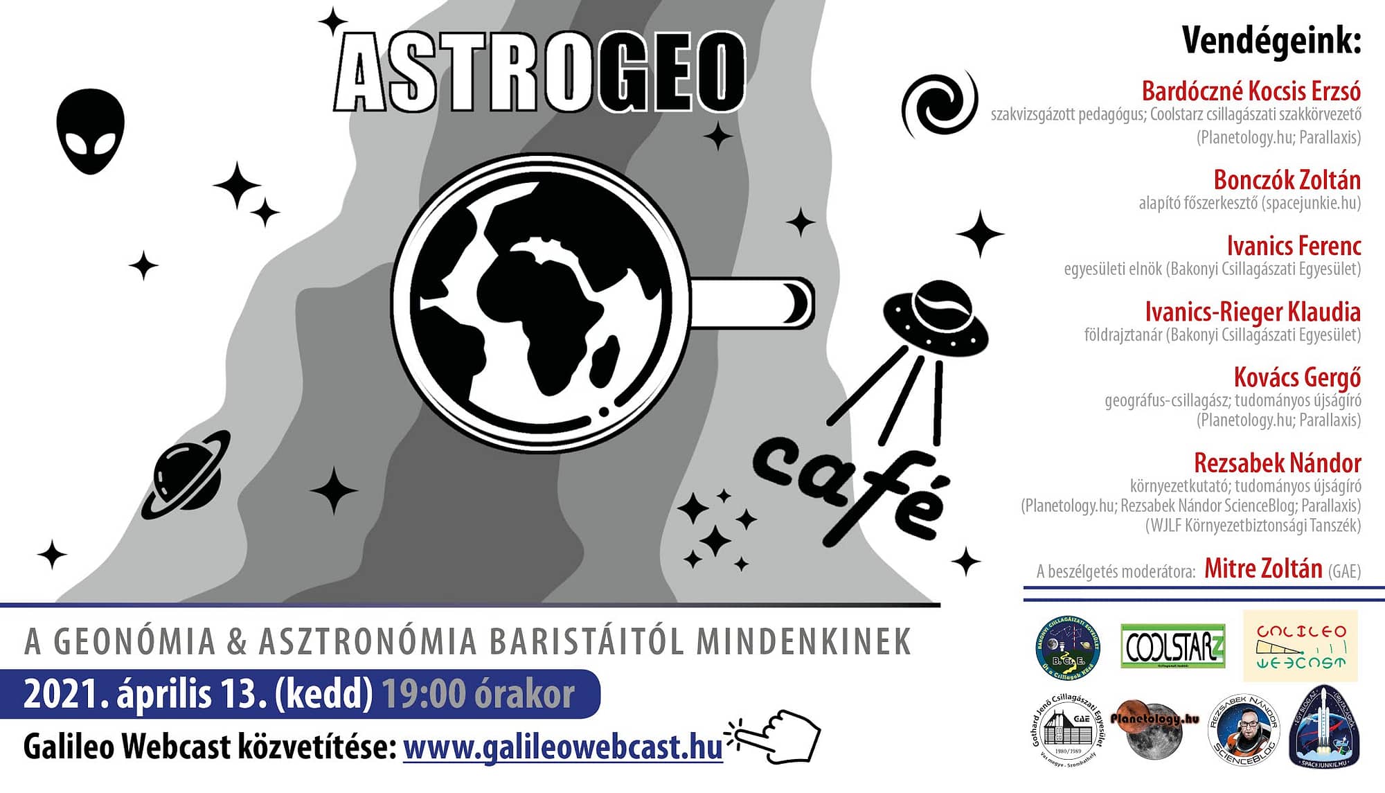 Április 13-án startol az online AstroGeo Café